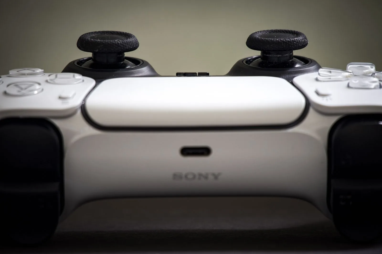 Close-up of a PlayStation 5 DualSense controller