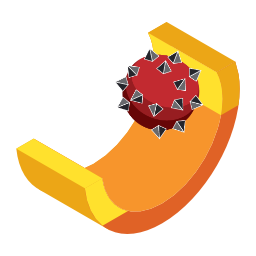 Spiked Ball Arc Single
